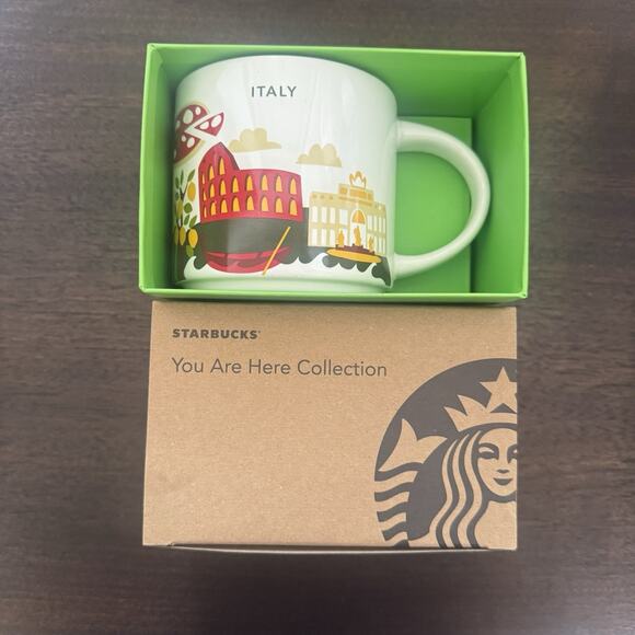 NEW Starbucks Italy You Are Here YAH Boxed Coffee Mug 14 0z 2023 Italian Soccer - Picture 1 of 13